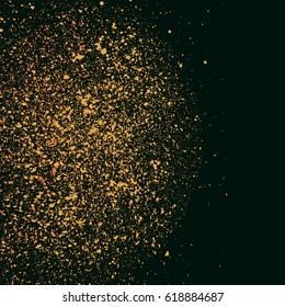 Dark grainy texture on black background. Vector illustration.