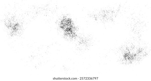 Dark grainy texture on white background Old grunge black texture. White and black sand noise effect overlay Vector illustration 