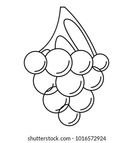 Dark grape icon. Outline illustration of dark grape vector icon for web