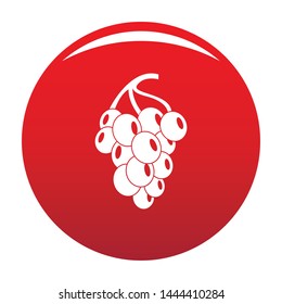 Dark grape icon. Simple illustration of grape grape vector icon for any design red