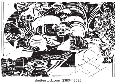 dark graphic vector, black texture on white background