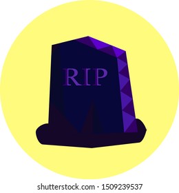 dark gravestone illustration for halloween