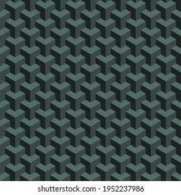 Fondo del patrón de cubos geométricos 3d de gris oscuro