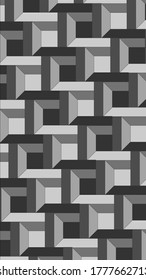 Dark gray abstract cubes paint background. Modern screen vector design for mobile app