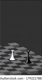 Dark gray abstract cubes paint background. Modern screen vector design for mobile app