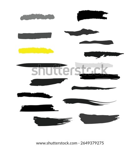 dark and gray art brush bundle set type text fill shapes vector set art design background