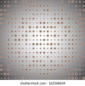 dark gray background with colorful concentric circles