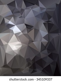 Dark gray background of the polygons. gloomy picture. dark geometric background.
