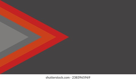 Fondo gris oscuro con una esquina de flecha naranja roja para los carteles web.