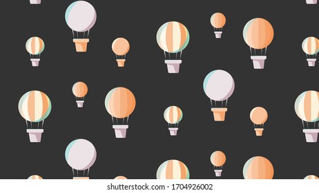 Dark gray background with red and white balloons different sizes