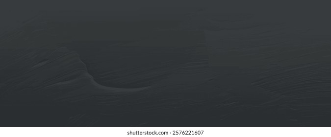 Dark gray background, textured with brush strokes. The background is smooth yet dynamic, creating a modern gray background. Minimal paint brushstroke texture background vector