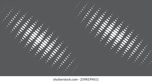 Dark gray background with white color monochrome dotted texture. 