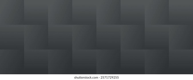 Dark gray background with a woven texture. The background features a subtle gray pattern, creating a sophisticated, modern look. Square pattern background vector. Gray background.