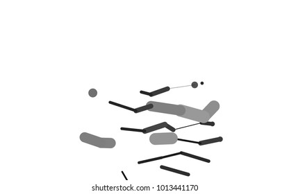 Dark gray, Black vector cover with rounded stripes. Decorative shining illustration with lines on abstract template. The pattern can be used as ads, poster, banner for medicine.