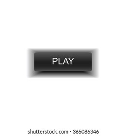 Dark gray button for your website with the word "play."