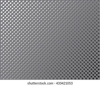 Dark gray circle mesh on gray gradient background vector illustration.