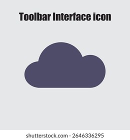 Dark gray cloud icon is presented on a soft gray background, offering a simplistic visual of cloud storage.