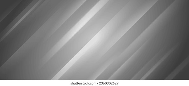 Dark gray Diagonal lines background. Abstract gradient stripes wallpaper. Universal tech backdrop. Soft smooth silver tempter for banner, flyer, brochure, presentation, poster. Vector illustration