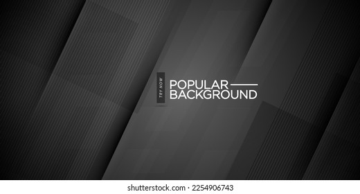 Fondo vectorial abstracto dinámico gris oscuro con sombra recta, mezcla línea ondulada y luces simples. Gradiente creativo de primera calidad. 3d cubierta del diseño de negocio.vector Eps10