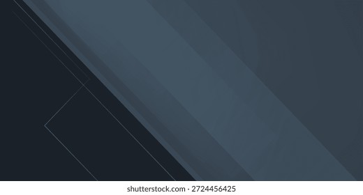 Fundo de vetor abstrato dinâmico cinza escuro com sombra, linha ondulada de mistura e design simples