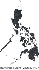 Mapa de Ilustración vectorial de Philippine Grey	