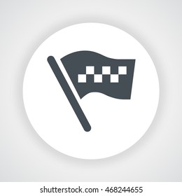 Dark gray finish flat icon vector, circle vector on  white background