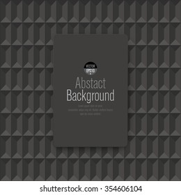 Dark gray geometric texture. Vector background. Can be used in cover design, book design, website background, CD cover or advertising.
