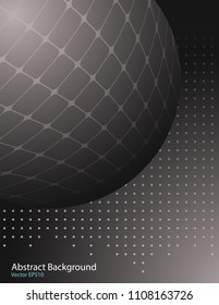 Dark gray gradient vector background with abstract shape. Cover design template.