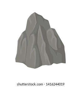 Dark gray high cliff. Vector illustration on white background.