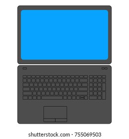 Dark gray laptop icon