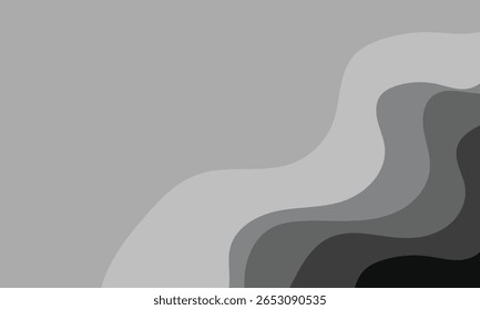 Fundo abstrato em camadas cinza escuro com efeito de túnel de gota