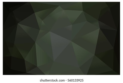 Dark Gray Low poly crystal background. Polygon design pattern. Low poly vector illustration, low polygon background.