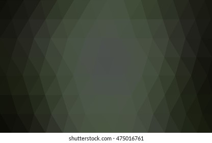 Dark gray low poly template. Shining illustration, which consist of triangles. The template can be used as a background for cell phones.