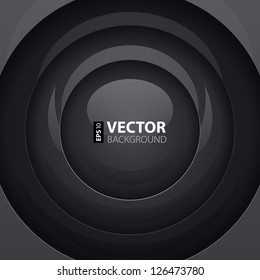 Dark gray metal round shapes abstract background. RGB EPS 10 vector illustration