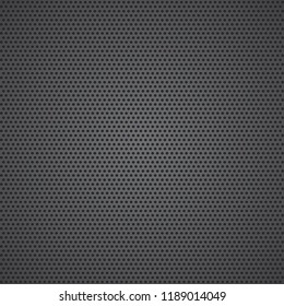 Dark gray perforated leather texture wallpaper. Vector