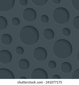 Dark gray perforated paper with cut out effect. See others in a Perforated Paper Set. Vector EPS10.
