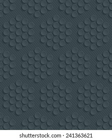 Dark gray perforated paper with cut out effect. Vector EPS10. See others in a Perforated Paper Set. 
