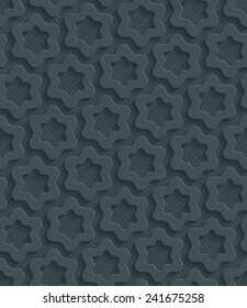 Papel gris oscuro perforado con efecto de corte. EPS10 vectores. Vea otros en un juego de papel perforado. 
