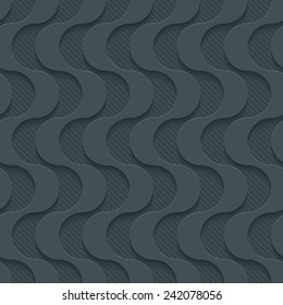 Dark gray perforated paper with cut out effect. Vector EPS10. See others in a Perforated Paper Set. 