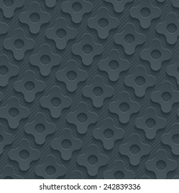 Papel gris oscuro perforado con efecto de corte. EPS10 vectores. Vea otros en un juego de papel perforado. 
