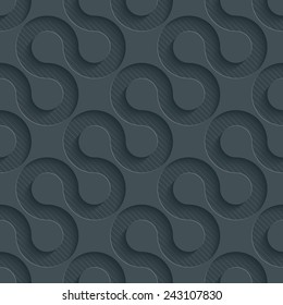 Dark gray perforated paper with cut out effect. Vector EPS10. See others in a Perforated Paper Set. 