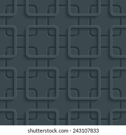 Dark gray perforated paper with cut out effect. Vector EPS10. See others in a Perforated Paper Set. 
