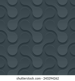 Dark gray perforated paper with cut out effect. Vector EPS10. See others in a Perforated Paper Set. 