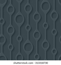 Papel gris oscuro perforado con efecto de corte. Resumen 3d fondo transparente. EPS10 vectores.