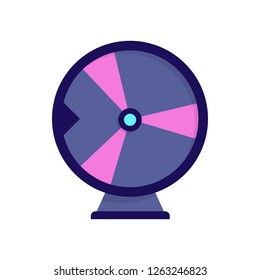 Dark, gray and pink fortune wheel illustration. Game, gambling, luck. Casino concept. Vector illustration can be used for topics like casino, circus, entertainment