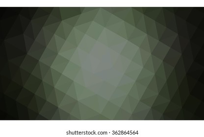 Dark gray polygonal illustration, which consist of triangles. Geometric background in Origami style with gradient. Triangular design for your business in vector.