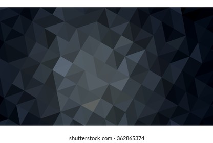Dark gray polygonal illustration, which consist of triangles. Geometric background in Origami style with gradient. Triangular design for your business in vector.