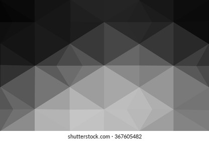 Dark gray polygonal illustration, which consist of triangles. Geometric background in Origami style with gradient. Triangular design for your business.