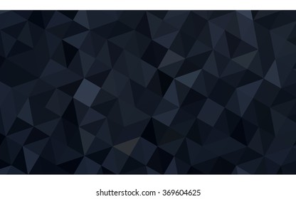 Dark gray polygonal illustration, which consist of triangles. Geometric background in Origami style with gradient. Triangular design for your business.