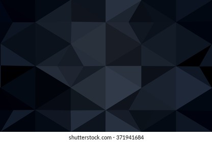 Dark gray polygonal illustration, which consist of triangles. Geometric background in Origami style with gradient. Triangular design for your business.